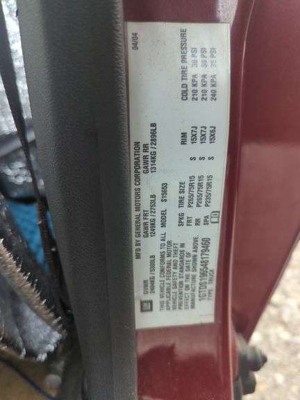 2004  GMC  Canyon  1GTDS196548179460